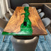 Stunning Black Walnut Live Edge Epoxy Resin Slab Dining Table for Home