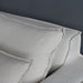 Modern White Linen Slipcovered 3-Seat Sofa for Living Room Furniture Decor
