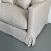 Modern White Linen Fabric Sofa Couch with Pillows - Living Room Furniture