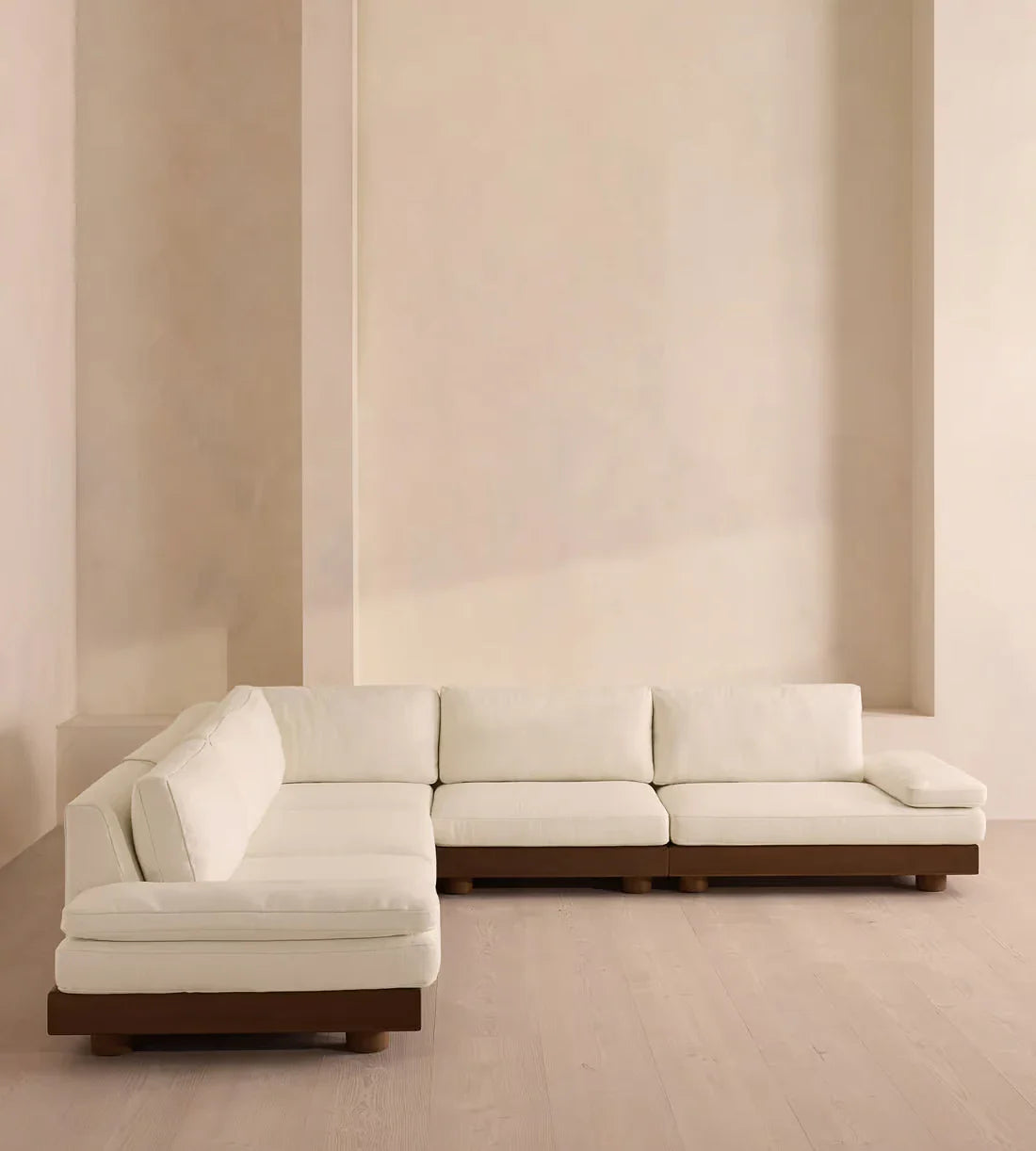 Modern Luxury Fabric Single Sofa Chaise with Oak Wood Legs