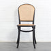 Chic Black Oak Rattan Cane Back Dining Chair for Weddings, Events, Home Decor