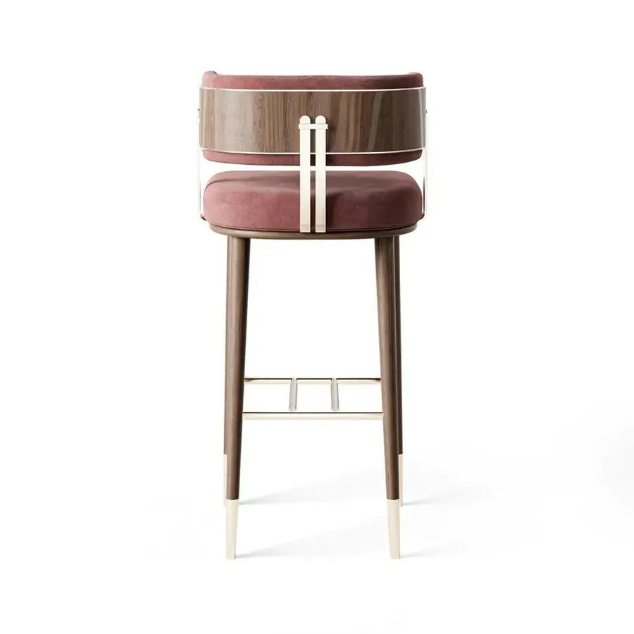 Luxurious Nordic Modern Wooden Bar Stool for Kitchen & Commercial Spaces