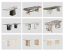 Luxurious Tostone Calacatta Viola Marble Rectangle Console Table for Elegant Spaces