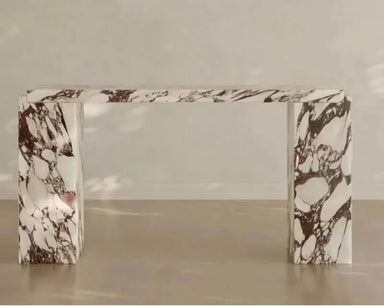 Elegant Calacatta Viola Marble Console Table for Entryway Living Room Decor