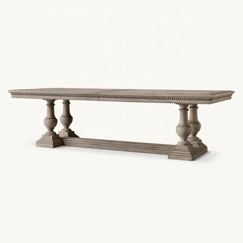 Elegant Solid Wood Dining Table - American Farmhouse Style, Custom Sizes