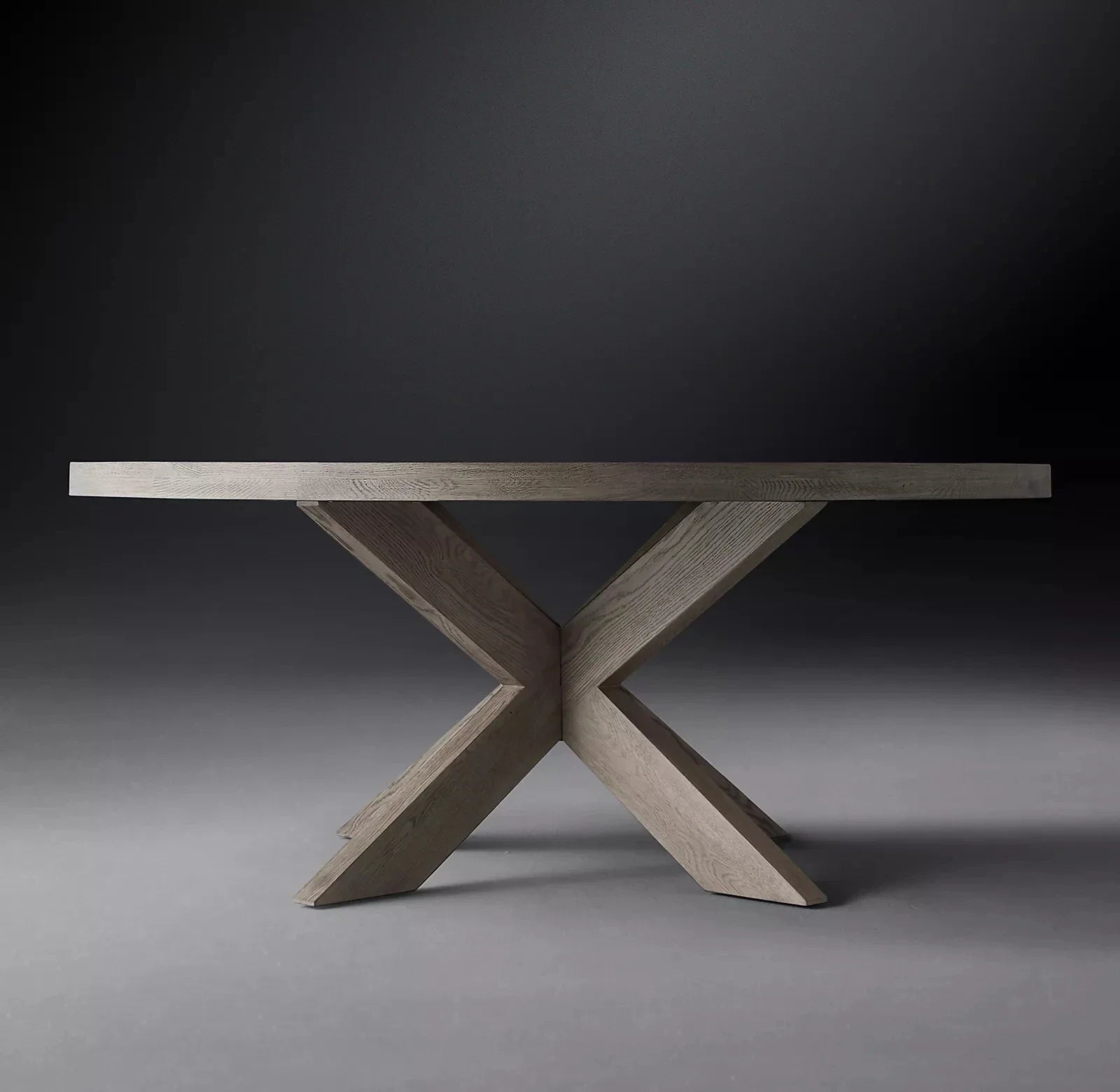 Elegant Round Solid Wood Handmade Dining Table for Home Dining Rooms