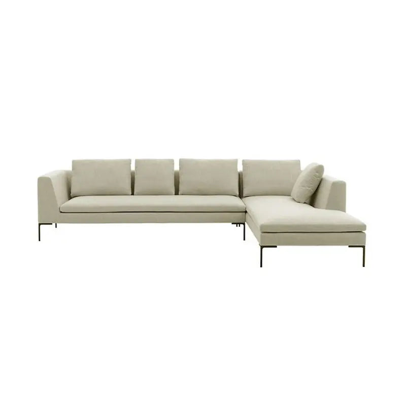 Plush Red Velvet Modular Corner Sectional Living Room Sofa
