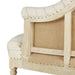 Elegant French Antique Oak Wood Linen Leisure Armchair for Living Room