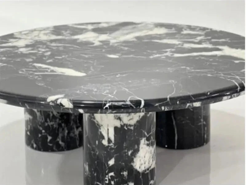 Tostone Calacatta Viola Black Natural Marble Coffee Table Luxury Home Decor