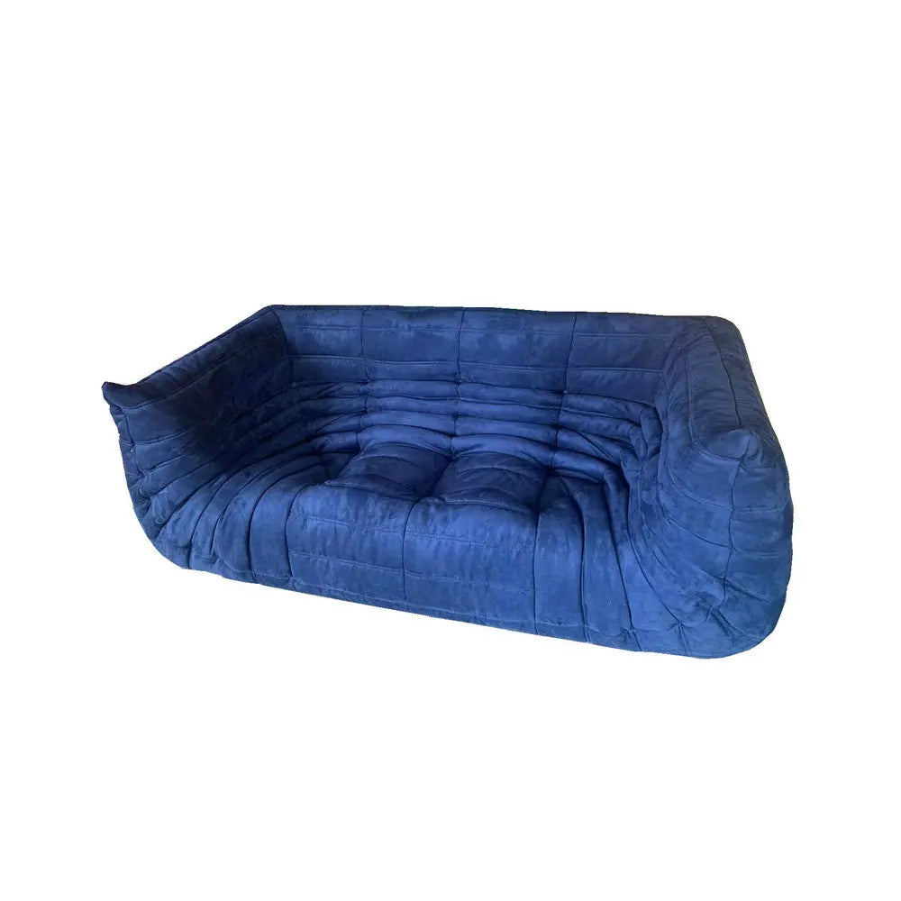 Luxurious Red Microfiber Suede Velvet Boucle 3-Seater Modular Sofa with Armrests