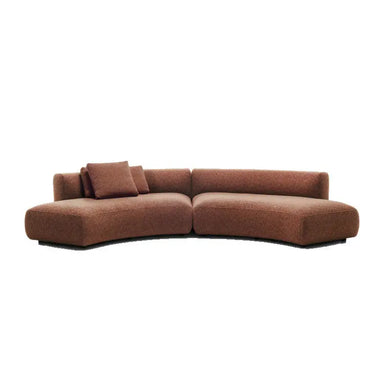 Elegant Curved Lamb Velvet Sectional Sofa for Modern Living Spaces