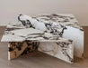 Tostone Elegant Calacatta Viola Marble Triangle Coffee Table for Modern Homes