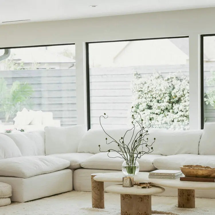 Luxury Boucle Down Feather Modular Cloud Sectional Sofa for Living Room