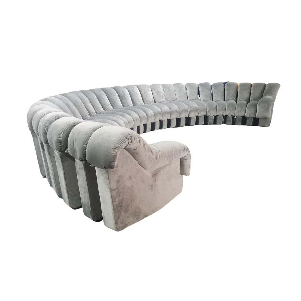 Italian Luxury Modular Snake Sectional Sofa Set for Modern Living Rooms