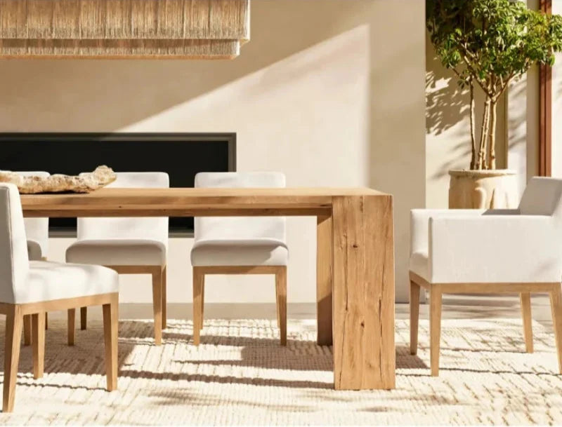 Luxury Solid Wood Extendable Dining Table Set - Custom Size & Color