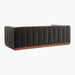 Luxurious Channeled Velvet Sofa, Solid Wood Frame, Elegant Living Room Furniture