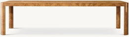 Elegant Modern Solid Oak Wood Dining Table - Handcrafted Rectangular Design