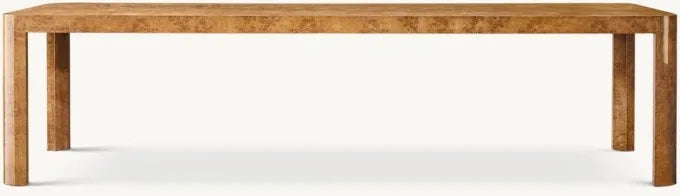 Elegant Modern Solid Oak Wood Dining Table - Handcrafted Rectangular Design