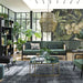 Elegant Oak Cane Back Velvet 3-Seater Sofa | Luxury Living Room Furniture
