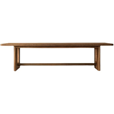 Sturdy Solid Wood Farmhouse Dining Table, Rustic Plank Design, Family Kitchen Furniture