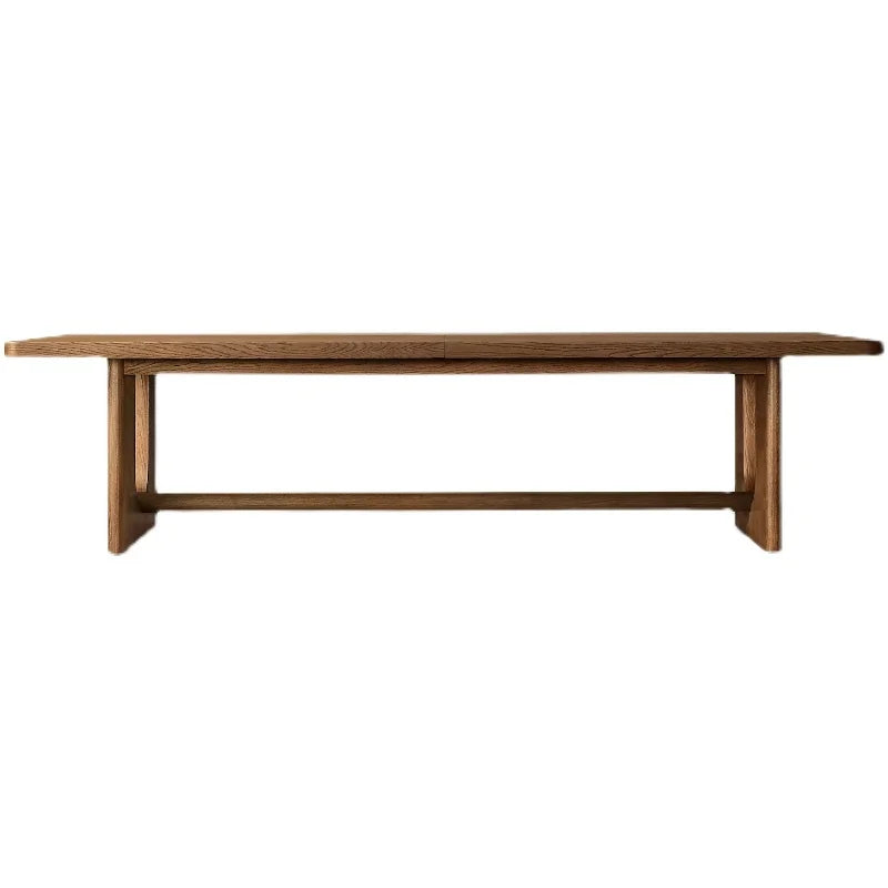 Sturdy Solid Wood Farmhouse Dining Table, Rustic Plank Design, Family Kitchen Furniture