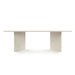 Elegant Marble Travertine Dining Table: Versatile Rectangle Stone for Modern Homes