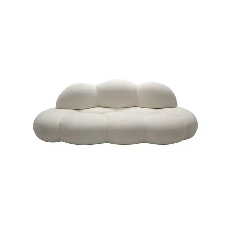 Luxury Boucle Fabric Cloud Sofa, Modern 3-Seater Velvet Couch
