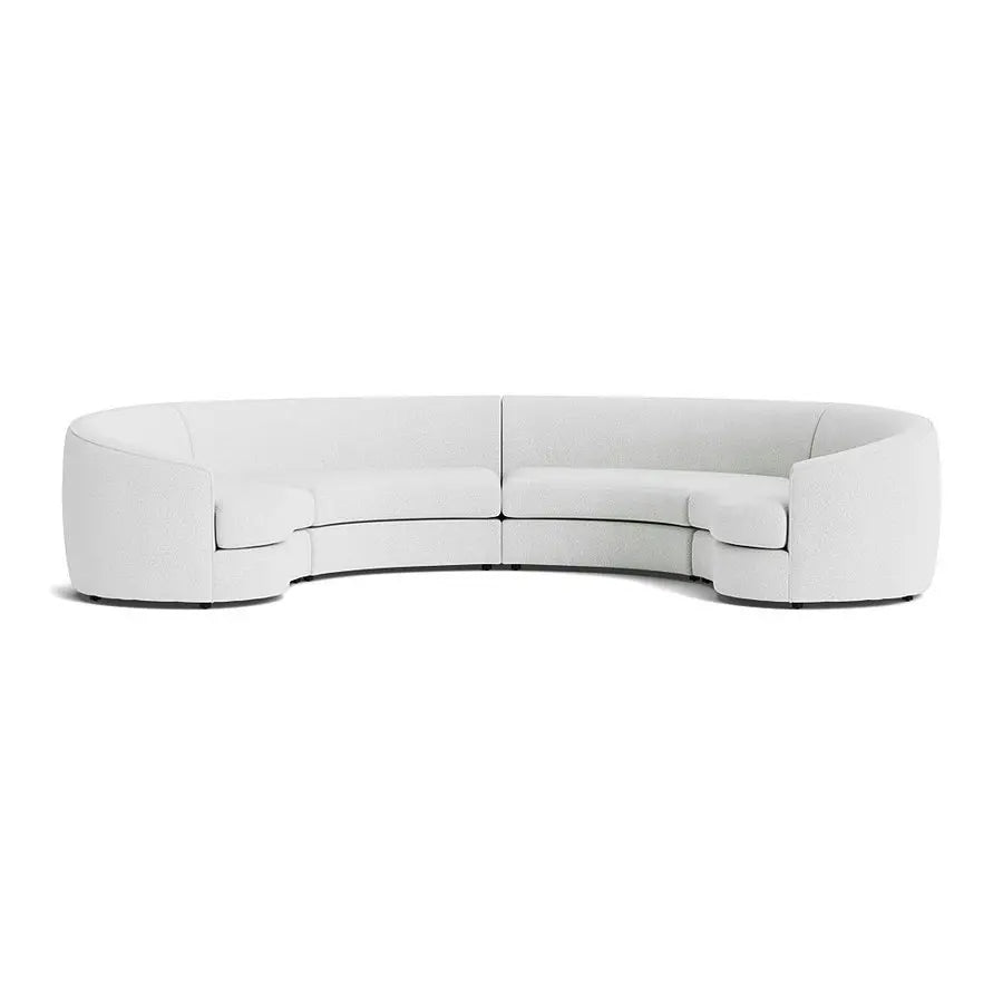 Luxurious Curved Fabric Sectional Sofa Set for Modern Home Living
