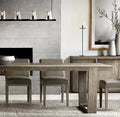 Durable Solid Wood Plank Dining Table - Modern Style, Customizable for Any Space