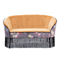 Minimalist Deep Velvet Cloud Sofa with Tassels and Curved Design