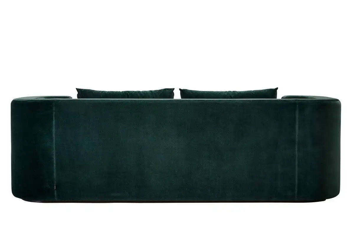 Luxury Velvet 3-Seater Curved Sofa: Modern Living Room Furniture with Solid Wood Frame