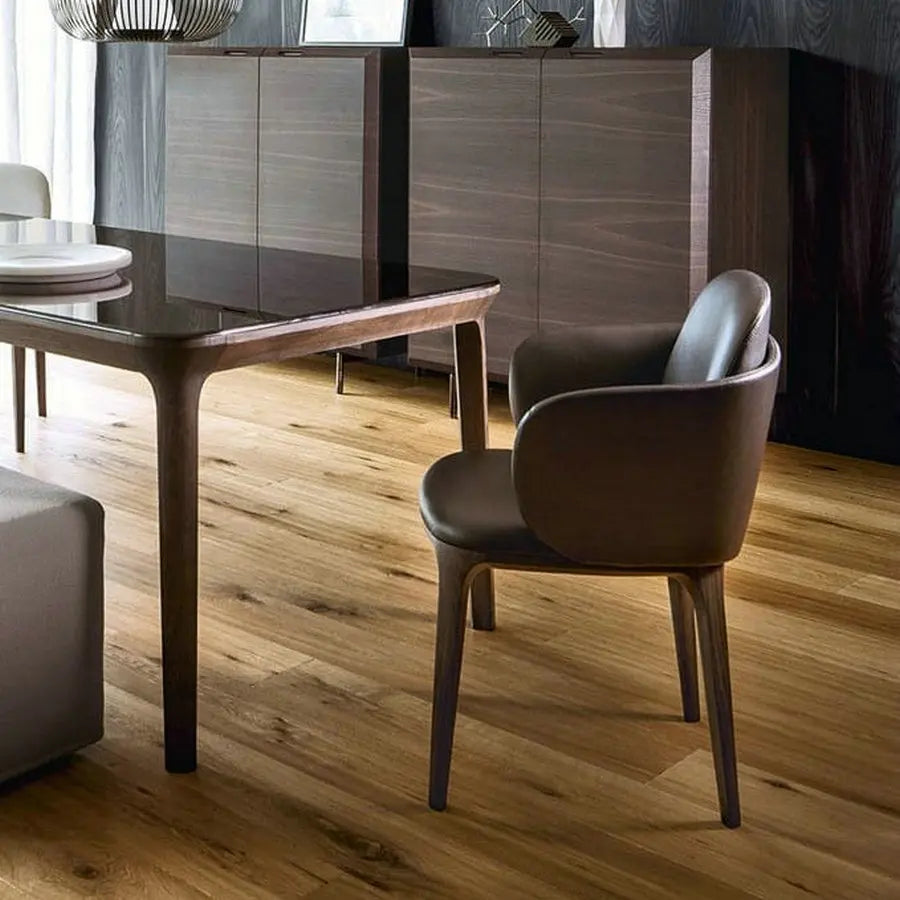 Luxury Italian Design Rectangular Wood Dining Table for Modern Homes