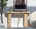 Elegant Tostone Natural Travertine Console Table for Modern Entryway Living Room Decor