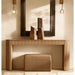 Premium Solid Oak Wood Console Table with Storage Drawers, Modern Entryway Furniture