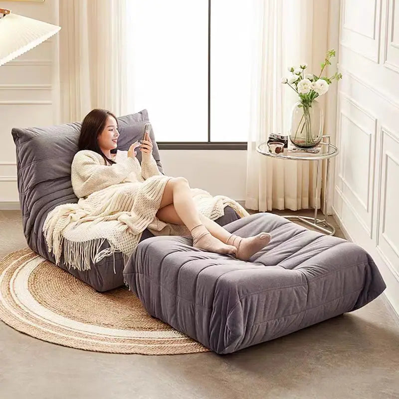 Modern Velvet Round Ottoman Stool, Large Designer Living Room Pouf Bench