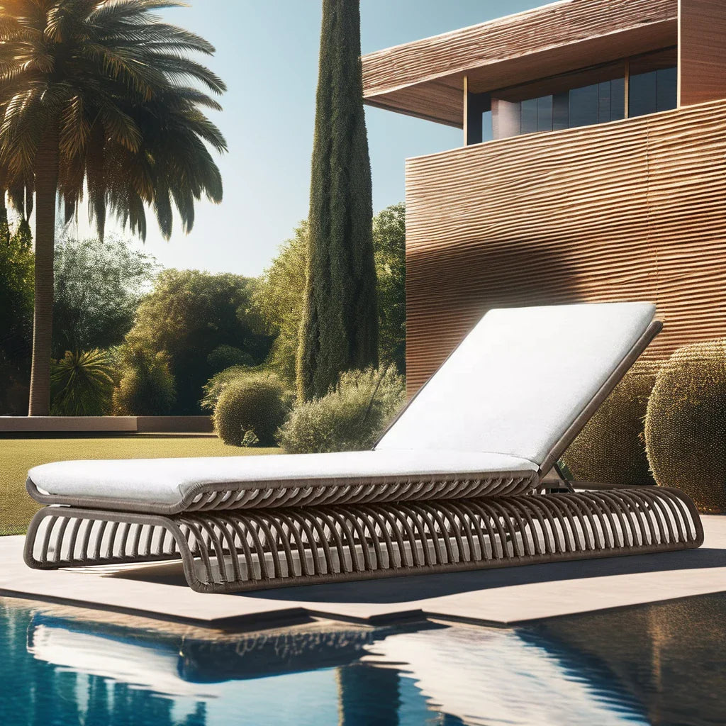 Premium All-Weather Rattan Sun Lounger for Commercial Outdoor Fit-Outs