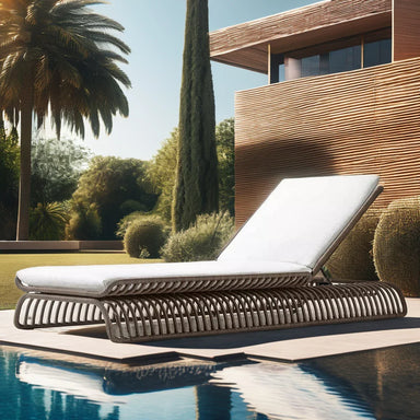 Premium All-Weather Rattan Sun Lounger for Commercial Outdoor Fit-Outs