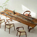 Exquisite Live Edge Solid Walnut Slab River Epoxy Dining Table