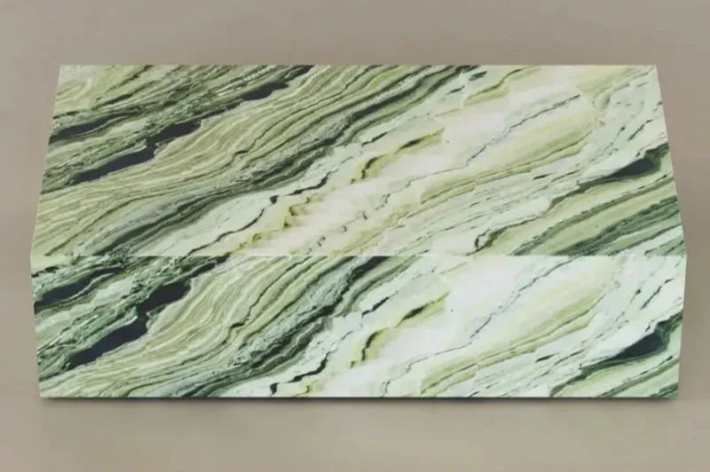 Tostone Natural Green Marble Plinth Coffee Table for Modern Home Decor