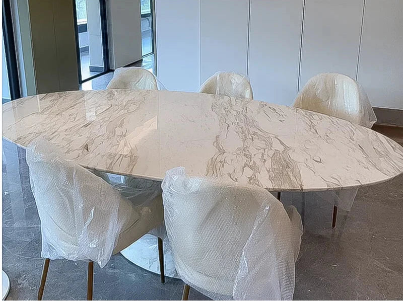 Tostone Arabescato Corchia Marble Dining Table for Modern Kitchens & Interiors