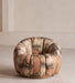 Luxury Italian Vintage Living Room Sofa Chair with Swivel Brass Accents