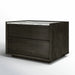 Modern Black Oak 2-Drawer Soft Close Luxury Bedroom Nightstand