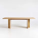 Modern Natural Oak 10-Seater Dining Table with Elegant Gold Metal Legs