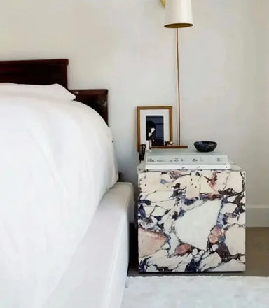Elegant Calacatta Viola Natural Marble Coffee Table for Modern Living Room Decor