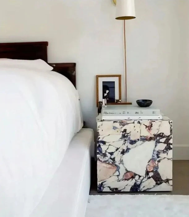 Elegant Calacatta Viola Natural Marble Coffee Table for Modern Living Room Decor
