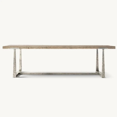 Vintage Industrial Extendable Dining Table - Solid Wood Veneer - Customizable Design