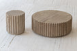 Recycled Pine End Table Stool - Modern Living Room Accent Furniture