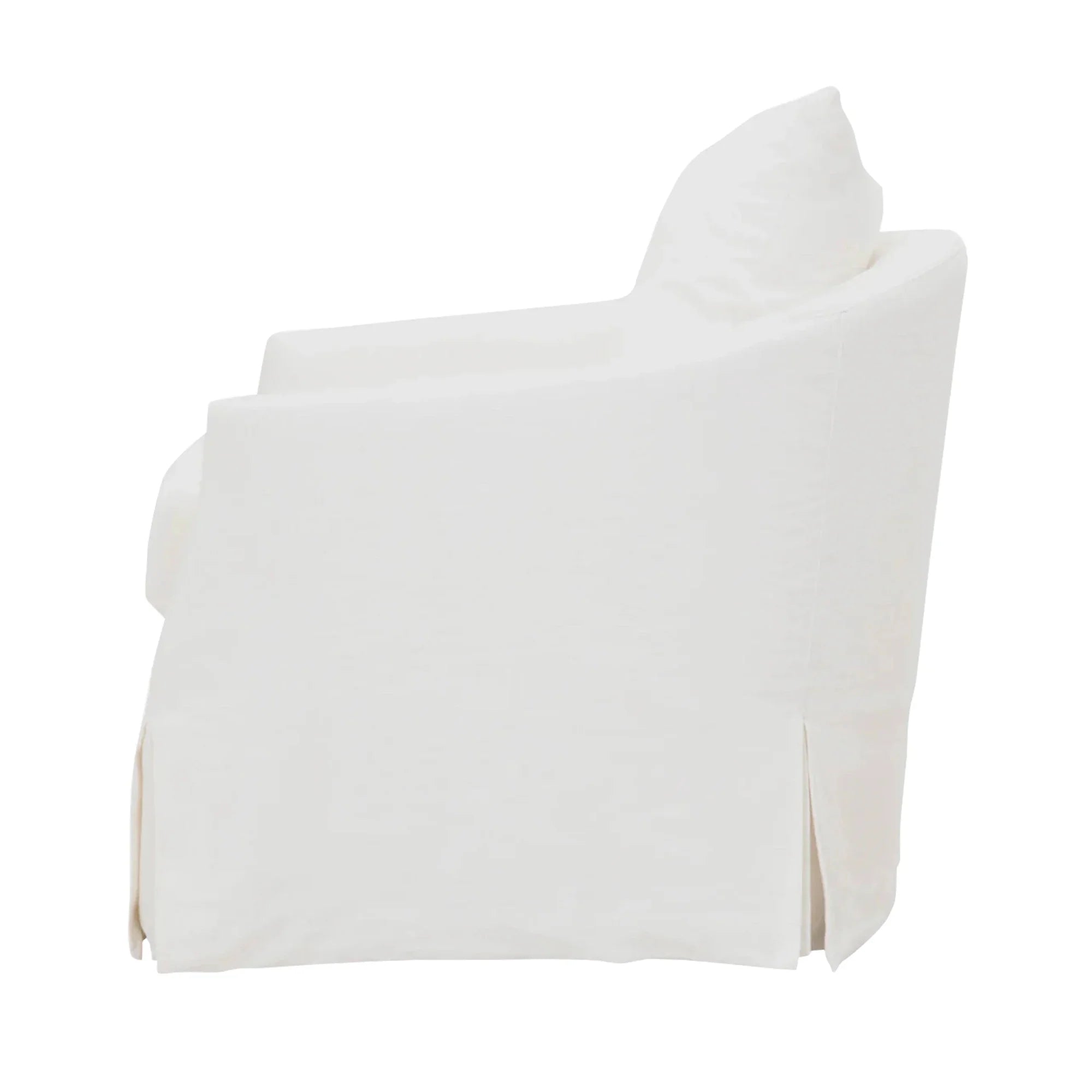 Elegant French Linen Upholstered Single Sofa Chair for Living Room Comfort