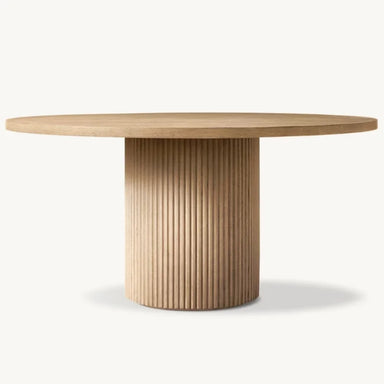 Charming American Vintage Solid Oak Round Dining Table - Custom Sizes & Colors