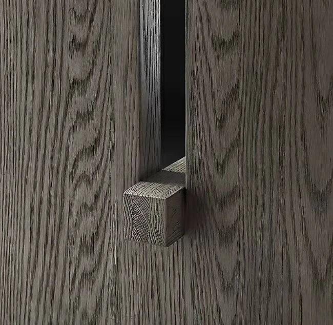 Elegant Solid Wood Dining Table, Modern Plank Design, Customizable Size, Brown Finish